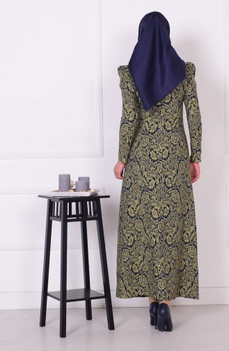 Yellow Hijab Dress 2530-07