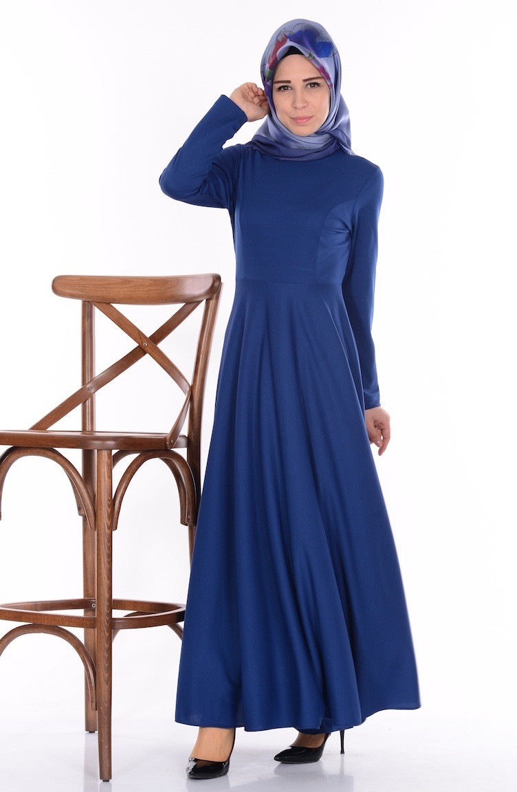 Indigo Hijab Dress 2096-03 | Sefamerve