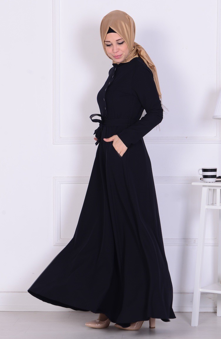 فستان أسود 1076-02 | Sefamerve