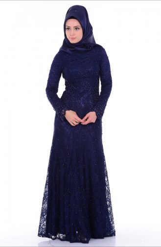 Habillé Hijab Bleu Marine 6109-01