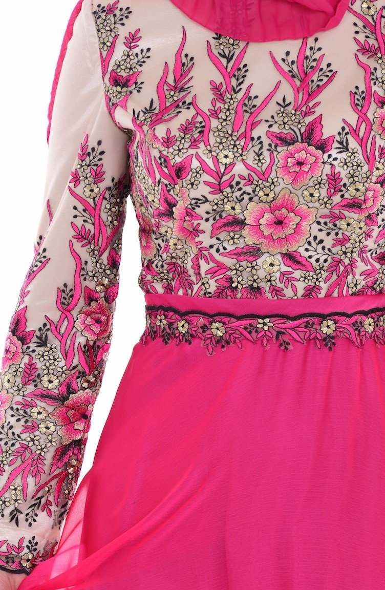 فستان للمناسبات لون فوشي 6277-02 | Sefamerve