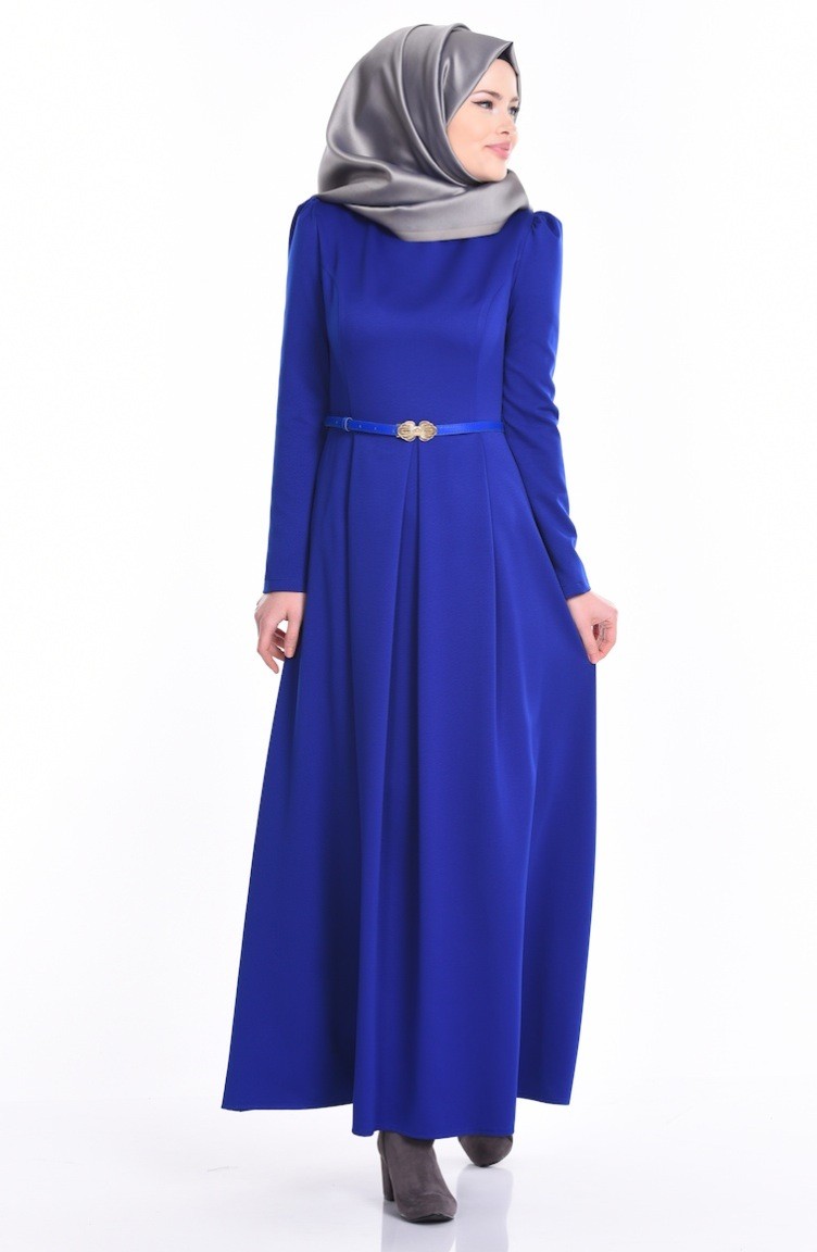 Saxe Hijab Dress 2643-04 | Sefamerve