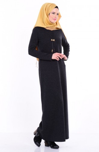Black Hijab Dress 2678-01