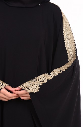 Schwarz Hijab Kleider 0714-01
