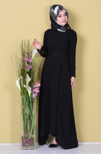 Black Hijab Dress 99031-02