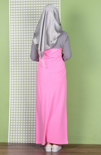 Pink Hijab Dress 2802-06