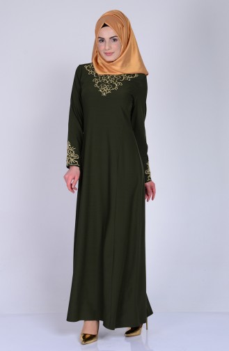 فستان أخضر حشيشي 2054-04