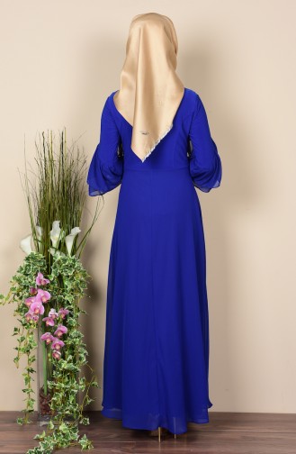 Saks-Blau Hijab Kleider 99017-02