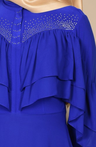 Saks-Blau Hijab Kleider 99017-02