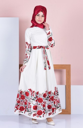 Naturfarbe Hijab Kleider 81423-01