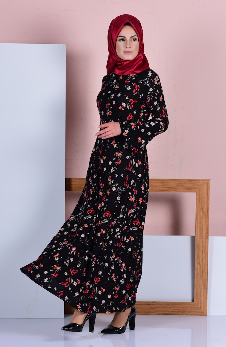 Black Hijab Dress 0134-01 | Sefamerve