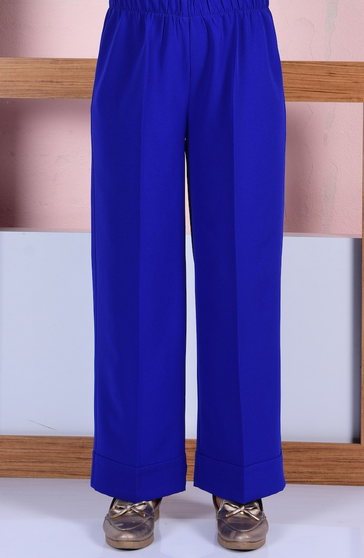 Pantalon Large Taille élastique 3087-08 Bleu Roi 3087-08 | Sefamerve