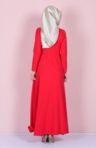 Red Hijab Dress 5014-01