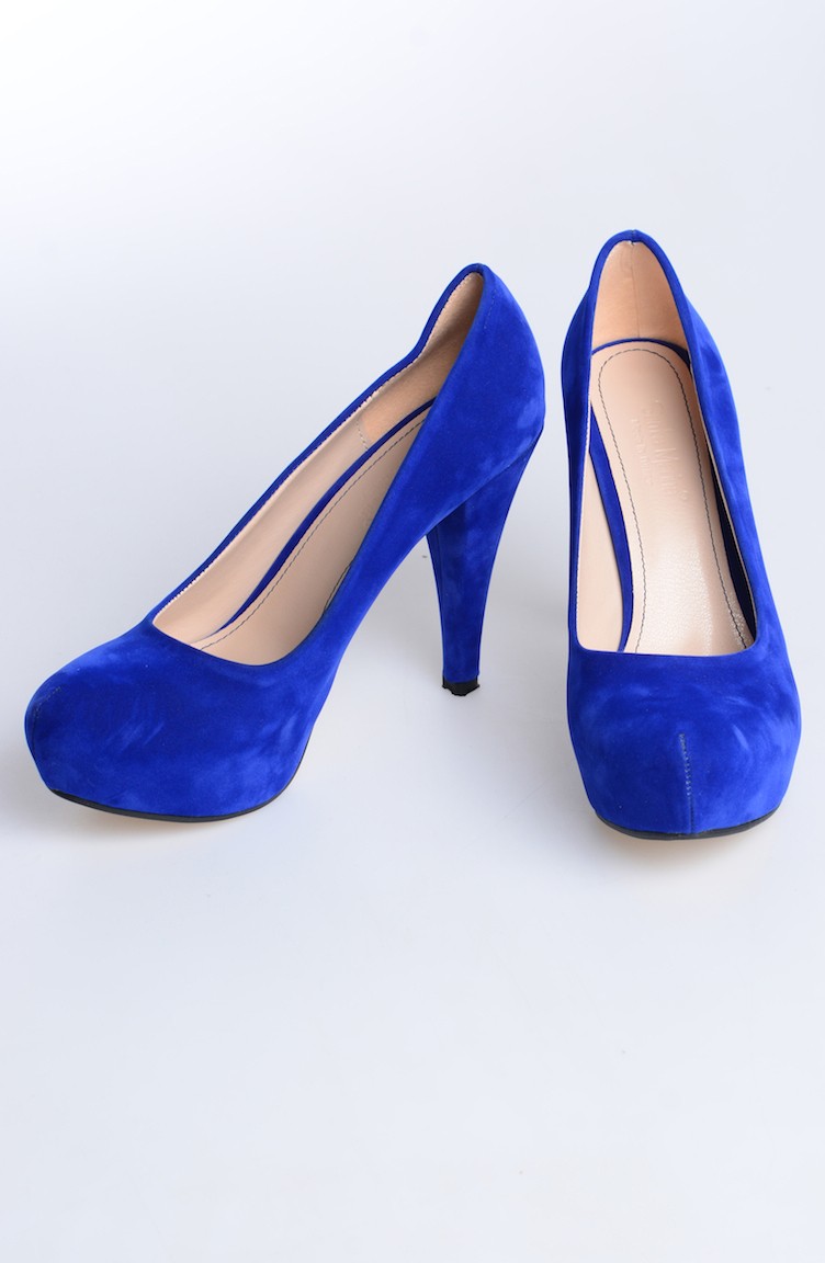أحذية الكعب العالي أزرق 50009-04 | Sefamerve