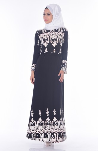 Black Hijab Dress 0151-02