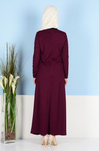Plum Hijab Dress 3100-04