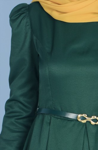 Emerald Green Hijab Dress 2804-17
