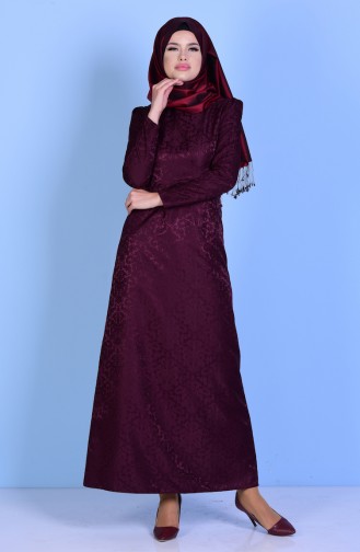 Plum Hijab Dress 2772-20