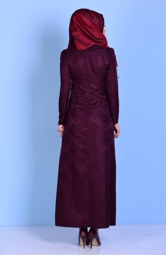Plum Hijab Dress 2772-20