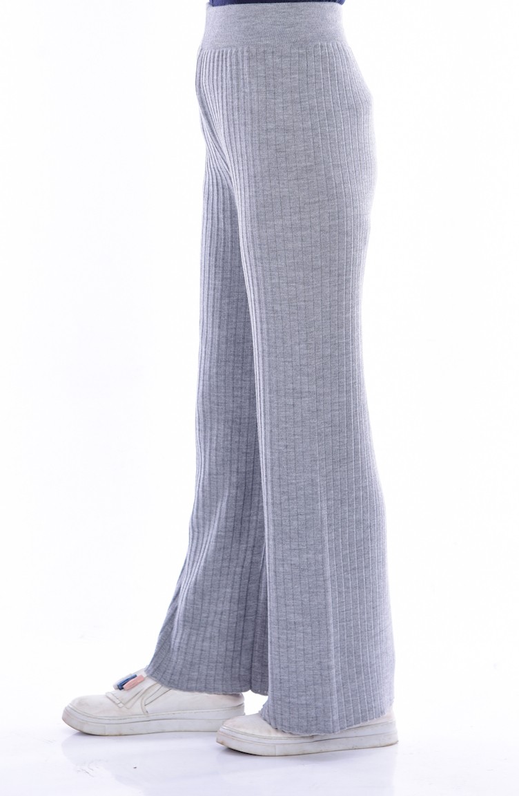 Knitwear Wide Leg Trousers 3988-08 Grey 3988-08 | Sefamerve