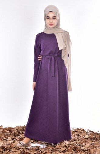 Lila Hijab Kleider 4430-07