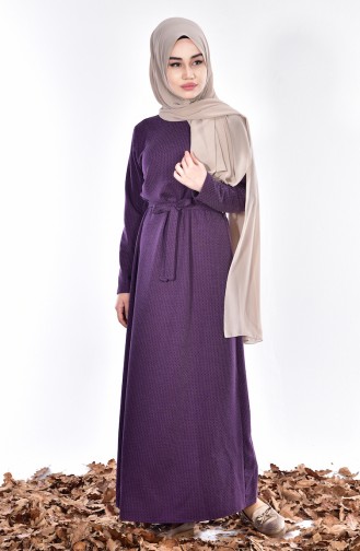 Lila Hijab Kleider 4430-07