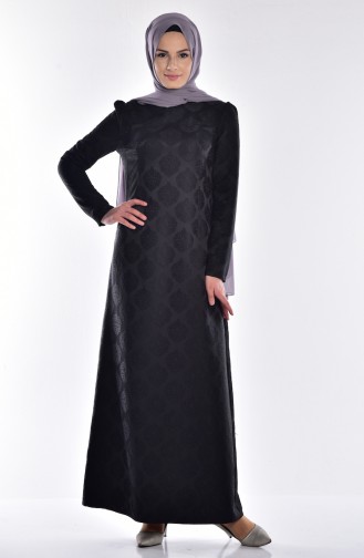 Black Hijab Dress 2842-07