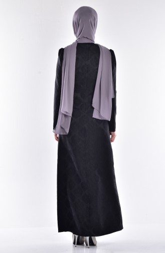 Black Hijab Dress 2842-07