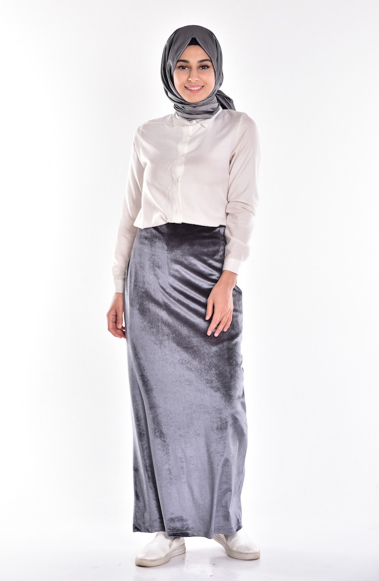 Gray Skirt 3075-02 | Sefamerve