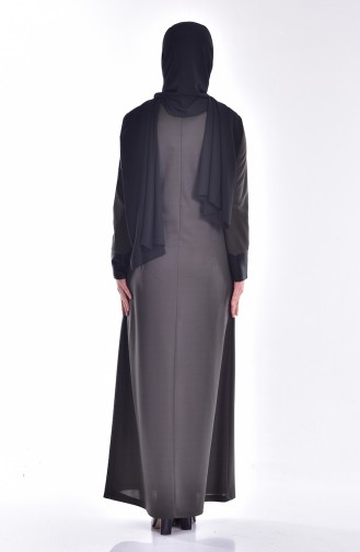 Khaki Hijab Kleider 2126-06