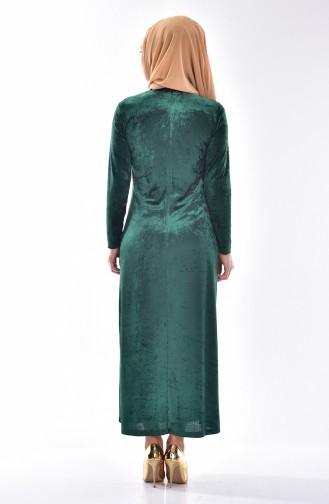 Green Hijab Dress 3239-02