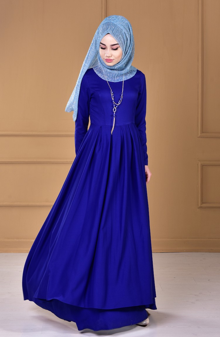 فستان أزرق 4195-08 | Sefamerve