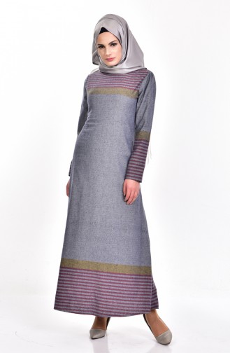 فستان رمادي 4094-04
