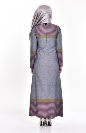 Gray Hijab Dress 4094-04