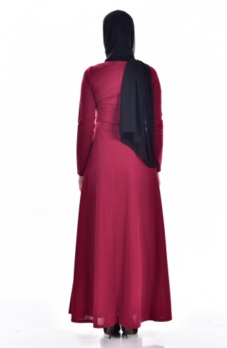 Fuchsia Hijab Dress 2139-03