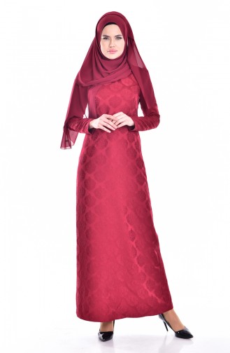 Robe Hijab Bordeaux 2878-03