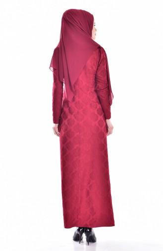 Robe Hijab Bordeaux 2878-03