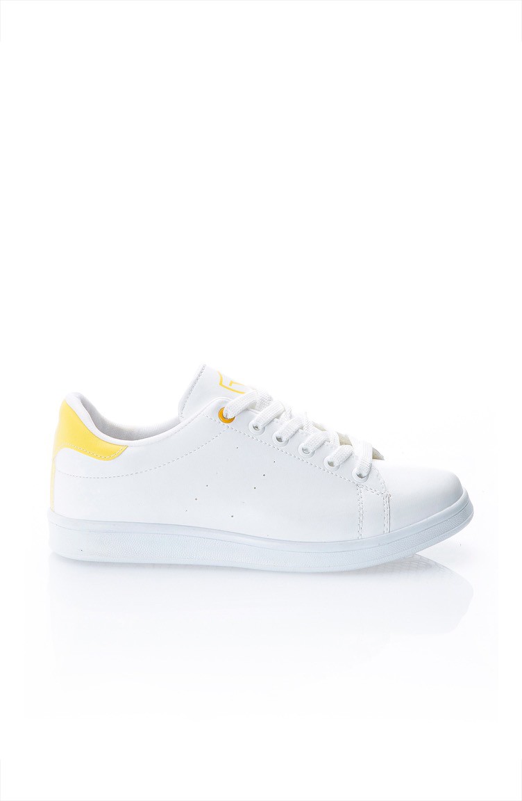 Kadın Spor Ayakkabı 8VXM60411-04 Beyaz Sarı | Sefamerve