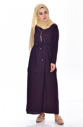 Lila Hijab Kleider 1081-04