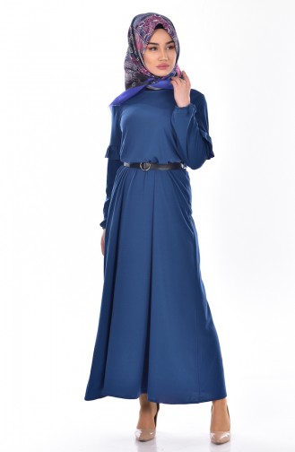 Indigo Hijab Dress 5098-01