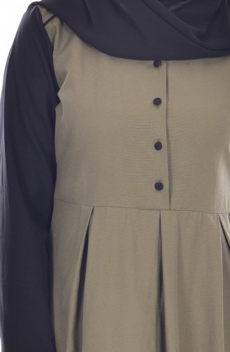 W. B Buttoned Dress 5733-08 Khaki 5733-08