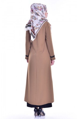 Abaya mit Spitzenband 4481-01 Öl Grün 4481-01