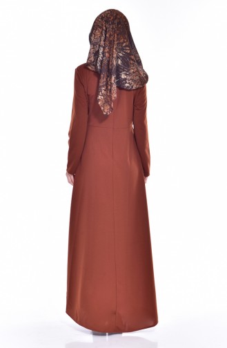 Tan Hijab Dress 8030-03