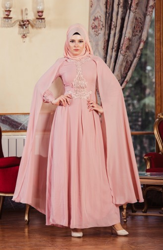 Powder Hijab Dress 52617-05