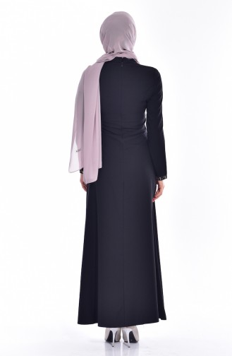 Black Hijab Dress 81547-02