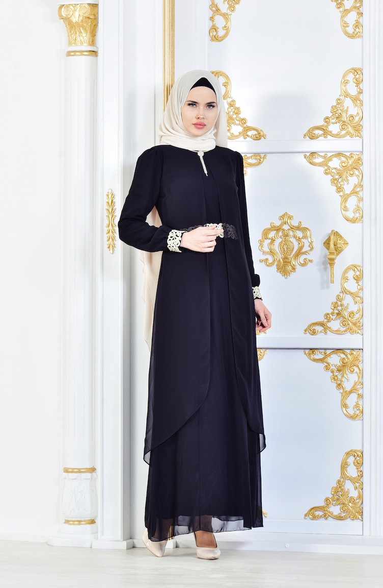 Hijab Kleid FY 52221-06 Schwarz 52221-06 | Sefamerve