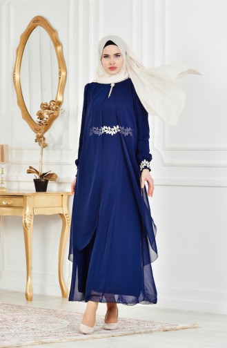Buy Robe Voile Bleu Marine | UP TO 60% OFF