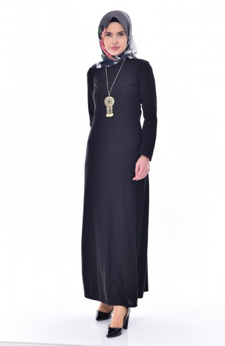 Kleid mit Halskette 4451-14 Schwarz 4451-14