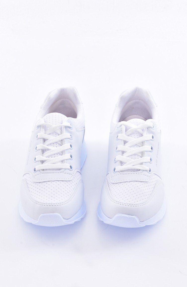 Bayan Spor Ayakkabı 0776-01 Beyaz Cilt | Sefamerve