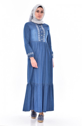 فستان أزرق فاتح 5056-01